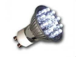 GU10-15LED 220V RGB, Светодиодная лампа 1.3Вт, цоколь GU10